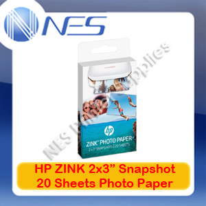 HP Genuine Zink 2x3" Sticky-Backed 20 Sheets Photo Paper for Sprocket (W4Z13A) P/N: HPIZ2X320